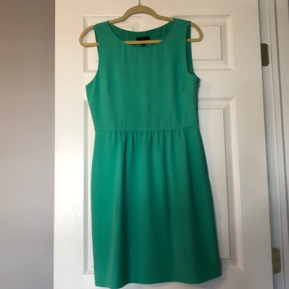 J. Crew green strapless dress